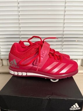 adidas Powerlift 3.1 Women’s 7 Red Weightlifting Shoes Worn 4x Indoors w/ Box